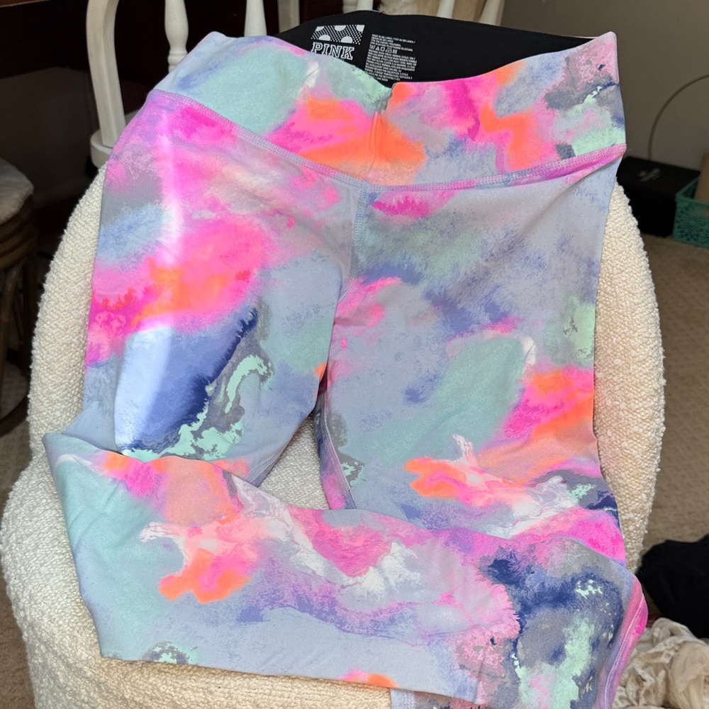 PINK Victoria's Secret Neon Tie-Dye women’s Leggings